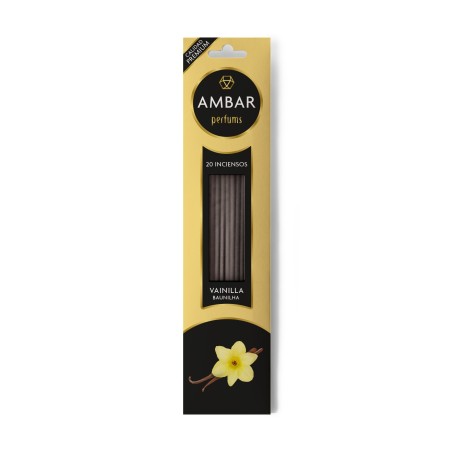 Incienso Vainilla Ambar Perfums - 20 varillas - 60 minutos de duración - Calidad Premium