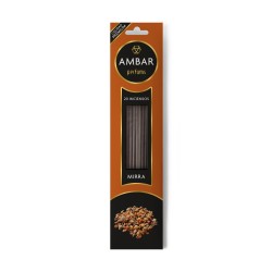 Incenso de mirra Amber Perfums - 20 palitos - duração de 60 minutos - Qualidade Premium