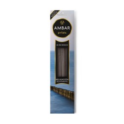 Relax Relaxation Incense Amber Perfums - 20 sticks - 60 minutes duration - Premium Quality