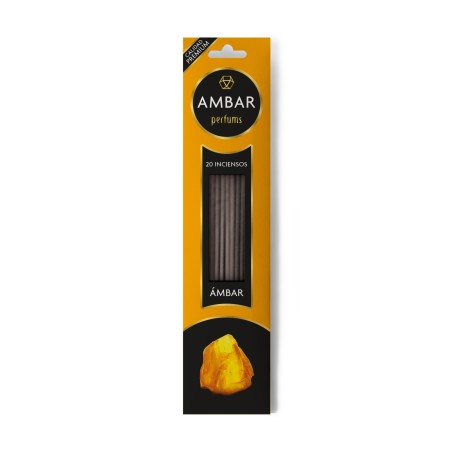 Incienso Ámbar - Ambar Perfums - 20 varillas - 60 minutos de duración - Calidad Premium