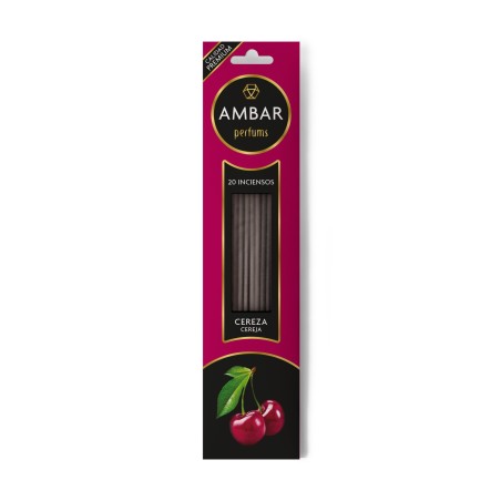 Parfum d’Encens Cerise Ambrée - 20 sticks - Durée 60 minutes - Qualité Premium