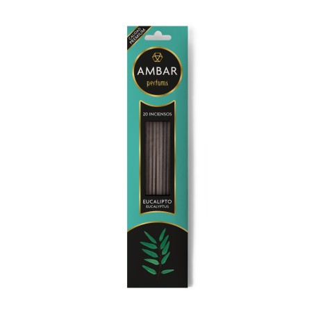 Incienso Eucalipto Ambar Perfums - 20 varillas - 60 minutos de duración - Calidad Premium