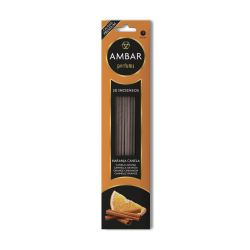 Incense Cinnamon and Orange Amber Perfums - 20 sticks - 60 minutes of duration - Premium Quality