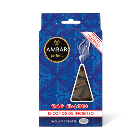 Conos de Incienso Nag Champa Ambar Perfums - 15 conos - Calidad Premium