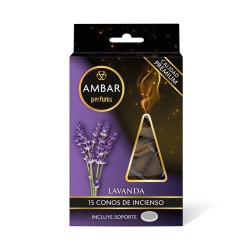 Amber Parfums Lavendel Wierookkegels - 15 kegels - Premiumkwaliteit