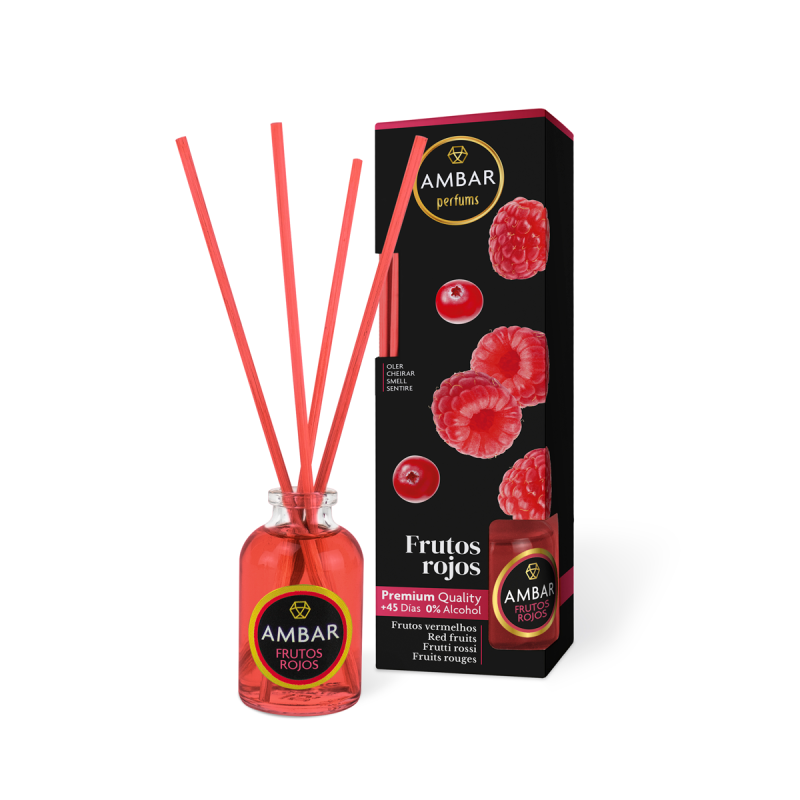 Ambientador Mikado Fruits Rojos - Ambar Perfums 30ml - 45 dies de durada-AMBIENTADORS MIKADO AMBAR PERFUMS-HOSTENATURA