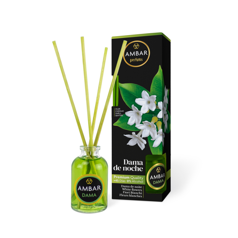 Odświeżacz powietrza Mikado Dama de Noche - Perfumy Ambar 30ml - czas trwania 45 dni-AMBAR PERFUMS ODŚWIEŻACZE POWIETRZA-HOSTENATURA