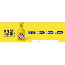 Pack 2x DR ZOO Mikado Vanille Luchtverfrisser - Speciaal voor Huisdieren - Absorbeert Dierengeurtjes - 40ml