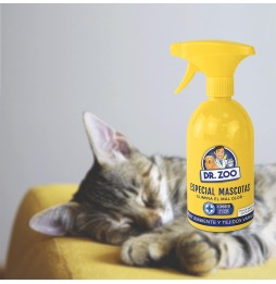 DR ZOO Ambientador Spray Ambiente y Tejidos Casa Vainilla - Especial Mascotas - Absorbe olores de Mascotas - 500ml