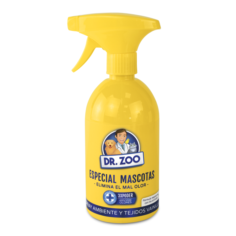 DR ZOO Ambientador en spray para tecidos e habitacións domésticas de vainilla - Especial para mascotas - Absorbe olores de masco-DR ZOO ABSORBE O CHELOR DE MASCOTAS-HOSTENATURA