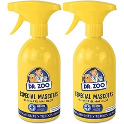 Confezione 2x DR ZOO Deodorante spray per ambienti alla vaniglia per ambienti e tessuti - Speciale per animali domestici - Assor