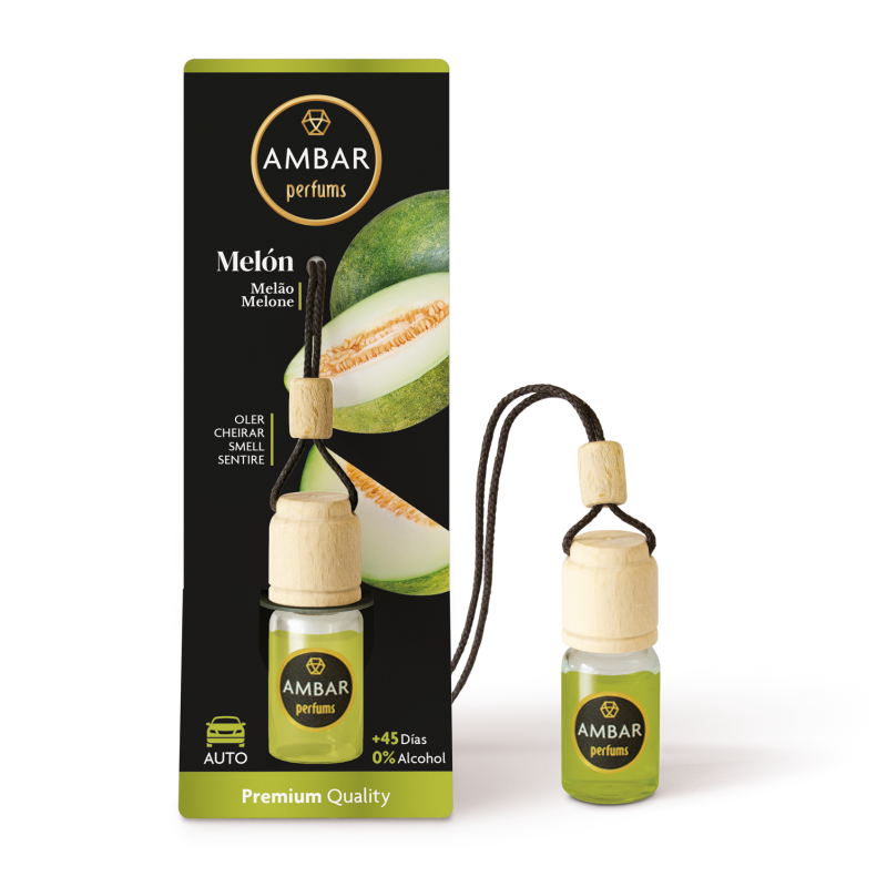 Désodorisant de voiture au melon - Ambar Perfums - 6.5ml-DÉSODORISANTS D'AIR POUR AMBAR PERFUMS-HOSTENATURA