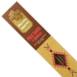 Tămâie Palo Santo și lemn de santal Sahumerio - Spirite mistice - Lucru manual - Fabricat în India - 8 bețe - Echilibru și medit