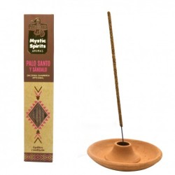 Tămâie Palo Santo și lemn de santal Sahumerio - Spirite mistice - Lucru manual - Fabricat în India - 8 bețe - Echilibru și medit