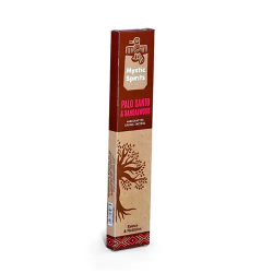 Tămâie Palo Santo și lemn de santal Sahumerio - Spirite mistice - Lucru manual - Fabricat în India - 8 bețe - Echilibru și medit