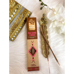 Incense Sahumerio Palo Santo and Sandalwood - Mystic Spirits - Handmade - Made in India - 8 sticks - Balance and Meditation