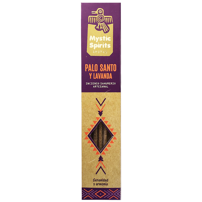 Sahumerio Palo Santo and Lavender Incense - Mystic Spirits - Handmade - 8 sticks - Serenity and Harmony-MYSTIC SPIRITS-HOSTENATURA