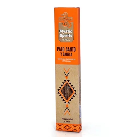 Incienso Sahumerio Palo Santo y Canela Mystic Spirits - Artesanal - 8 varitas - Prosperidad y Amor