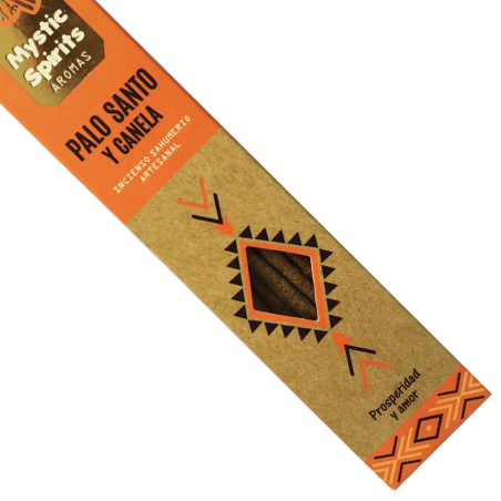 Incienso Sahumerio Palo Santo y Canela Mystic Spirits - Artesanal - 8 varitas - Prosperidad y Amor