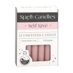 CANDELE DELL'INCANTESMO CANDELE DELL'INCANTESMO - AMORE PER SE STESSI - INCANTESIMO D'AMORE - CONFEZIONE DA 12 CANDELE ROSA SPIR