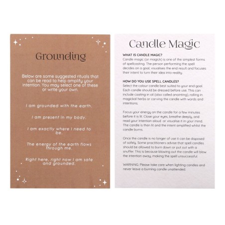 VELAS HECHIZO SPELL CANDLES - TOMA A TIERRA - PAQUETE 12 VELAS MARRONES - SPIRIT OF EQUINOX
