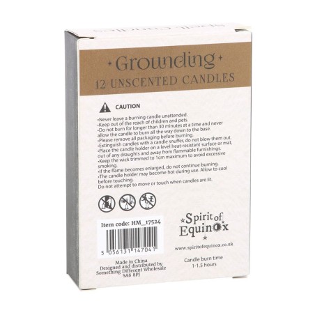 VELAS HECHIZO SPELL CANDLES - TOMA A TIERRA - PAQUETE 12 VELAS MARRONES - SPIRIT OF EQUINOX
