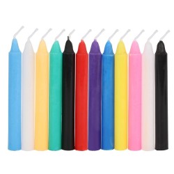 CANDELE MAGICHE - CANDELE MAGICHE DEGLI INCANTESIMI - CONFEZIONE DA 12 CANDELE VARI COLORI - SPIRIT OF EQUINOX