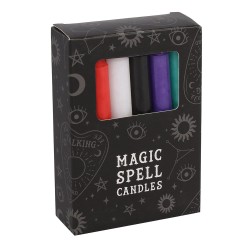 ESPELMES MÀGIQUES - MAGIC SPELL CANDLES - PAQUET 12 ESPELMES DIVERSOS COLORS - SPIRIT OF EQUINOX