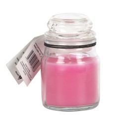 MAGIC SPELL CANDLES - FRIENDSHIP - FRIENDSHIP - CANDLE IN PINK FLORAL GLASS JAR - SPIRIT OF EQUINOX