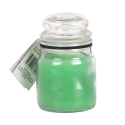 MAGIC SPELL CANDLE - LUCK - LUCKY - CANDLE IN GREEN TEA PURPLE GLASS JAR - SPIRIT OF EQUINOX