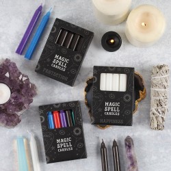 BOUGIES MAGIC SPELL - PROTECTION - PACK DE 12 BOUGIES NOIRES - SPIRIT OF EQUINOX