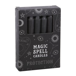 CANDELE MAGICHE - CANDELE MAGICHE DELL'INCANTESMO - PROTEZIONE - PROTEZIONE - CONFEZIONE DA 12 CANDELE NERE - SPIRIT OF EQUINOX