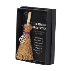 MINI BROOM PENTAGRAM - MAGIC BROOMSTICK IN BOX - SPIRIT OF EQUINOX