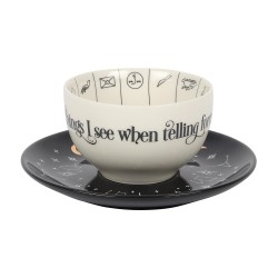 FORTUNE TELLING TEA CUP WITH SAUCER - SPIRIT OF EQUINOX