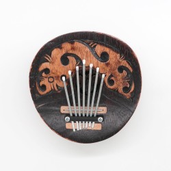 Antique Coco Kalimba - Instrumento musical de madeira - Feito a man en Indonesia