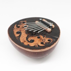 Antico Coco Kalimba - Strumento musicale in legno - Fatto a mano in Indonesia