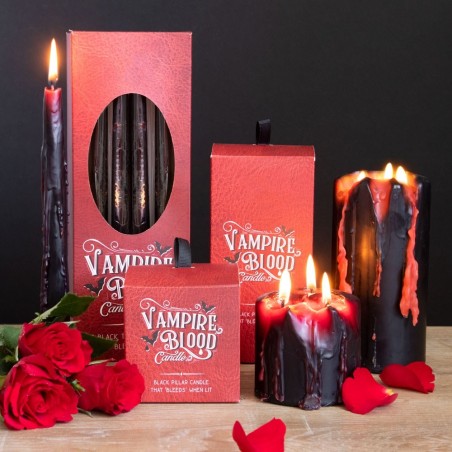 VELA DE PILAR PEQUEÑA SANGRE DE VAMPIRO 7,6CM - VAMPIRE BLOOD PILLAR CANDLE - SPIRIT OF EQUINOX
