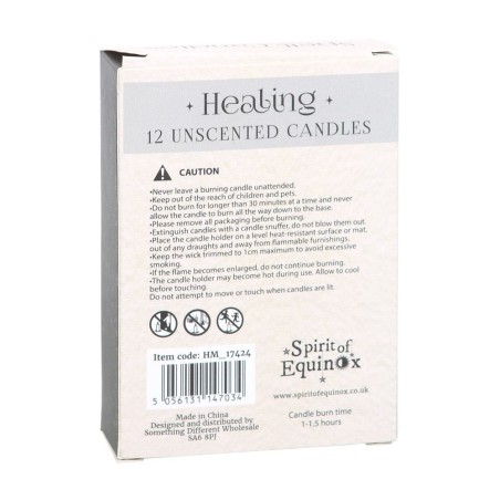 VELAS HECHIZO SPELL CANDLES - HEALING - CURATIVAS - PAQUETE 12 VELAS BLANCAS - SPIRIT OF EQUINOX