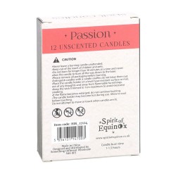 ESPELMES FET SPELL CANDLES - PASSION - PASSIÓ - PAQUET 12 ESPELMES VERMELLES - SPIRIT OF EQUINOX