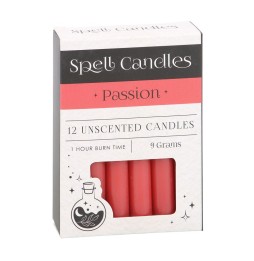 VELAS HECHIZO SPELL CANDLES - PASSION - PASIÓN - PAQUETE 12 VELAS ROJAS - SPIRIT OF EQUINOX