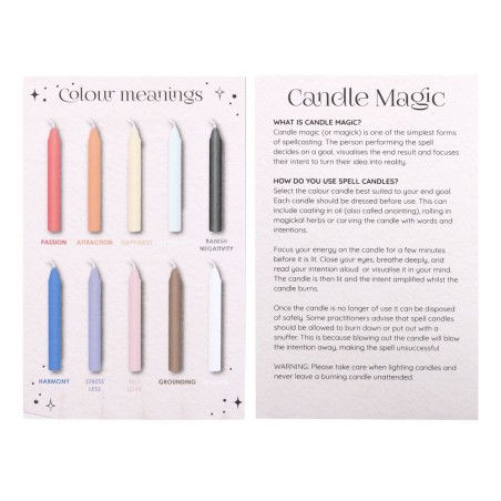 VELAS HECHIZO SPELL CANDLES - PAQUETE 12 VELAS COLORES SURTIDOS - SPIRIT OF EQUINOX