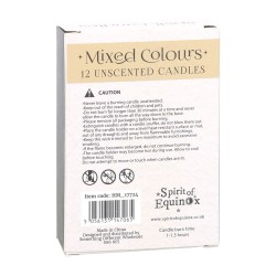 BOUGIES MAGIQUES BOUGIES MAGIQUES - PAQUET DE 12 BOUGIES DE COULEURS ASSORTIES - SPIRIT OF EQUINOX