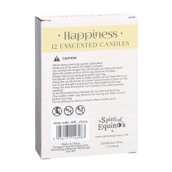 ESPELMES FET SPELL CANDLES - HAPPINESS - FELICITAT - PAQUET 12 ESPELMES GROCES - SPIRIT OF EQUINOX