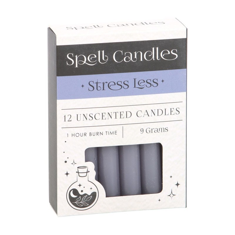 ESPELMES FET SPELL CANDLES - STRESS LESS - ALLIVIAR L'ESTRES - PAQUET 12 ESPELMES MORADES - SPIRIT OF EQUINOX-ESPELMES DE FELIÇ - SPELL CANDLES-HOSTENATURA