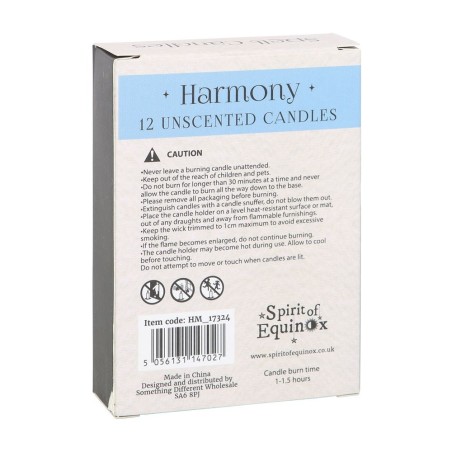 VELAS HECHIZO SPELL CANDLES - HARMONY - ARMONÍA - PAQUETE 12 VELAS AZULES CELESTE - SPIRIT OF EQUINOX