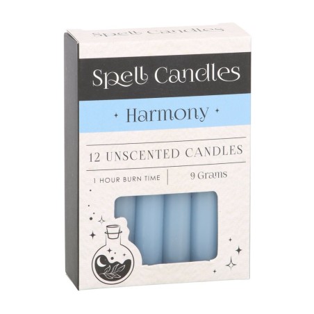 VELAS HECHIZO SPELL CANDLES - HARMONY - ARMONÍA - PAQUETE 12 VELAS AZULES CELESTE - SPIRIT OF EQUINOX