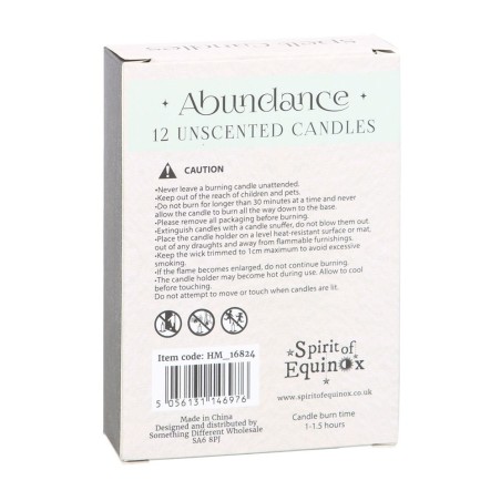 VELAS HECHIZO SPELL CANDLES - ABUNDANCE - ABUNDANCIA - PAQUETE 12 VELAS VERDES - SPIRIT OF EQUINOX