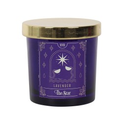 TAROT CANDLE THE LAVENDER STAR - TAROT THE STAR XVII - SPIRIT OF EQUINOX