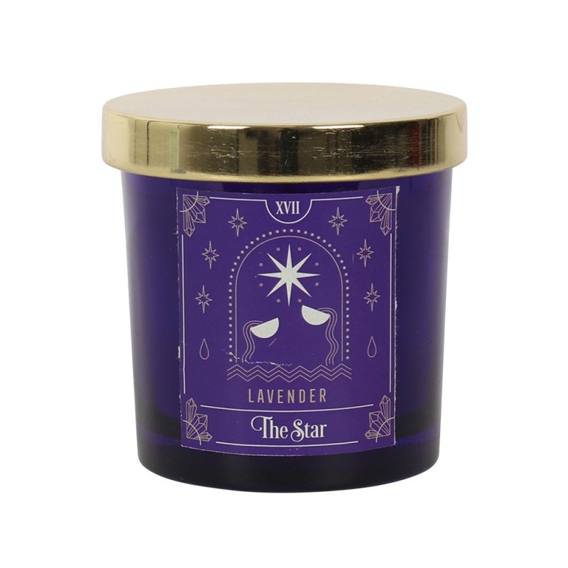 CANDELA TAROCCHI LAVANDA STAR - TAROCCHI LA STELLA XVII - SPIRIT OF EQUINOX-CANDELE DEI TAROCCHI SPIRIT OF EQUINOX-HOSTENATURA