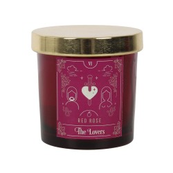 LOS AMAMANTES ROSES TAROT CANDLE - TAROT THE LOVERS VI - SPIRIT OF EQUINOX